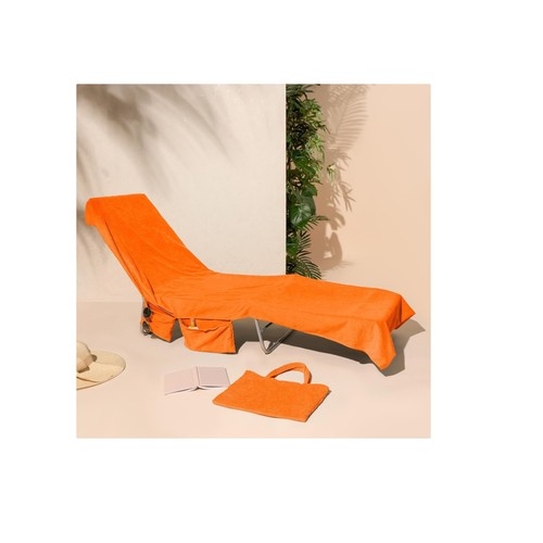 Sunbed towel with pockets - sunbed,