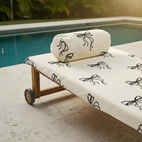 Ohs bow print sunbed towels - bow,