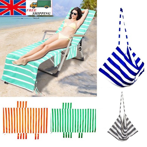 Striped beach chair cover - chair,